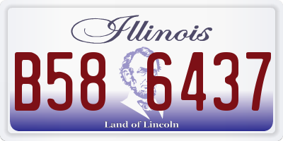 IL license plate B586437