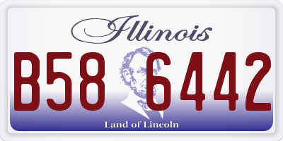 IL license plate B586442