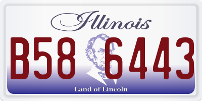 IL license plate B586443