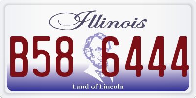 IL license plate B586444