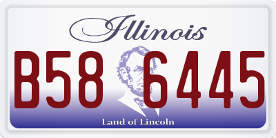 IL license plate B586445