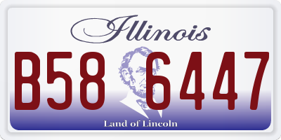 IL license plate B586447