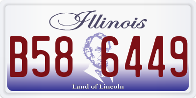 IL license plate B586449