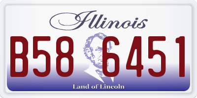 IL license plate B586451
