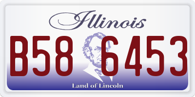 IL license plate B586453