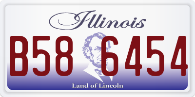 IL license plate B586454