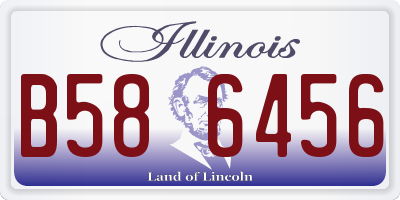 IL license plate B586456