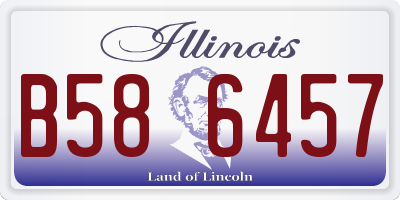 IL license plate B586457