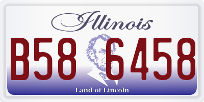 IL license plate B586458