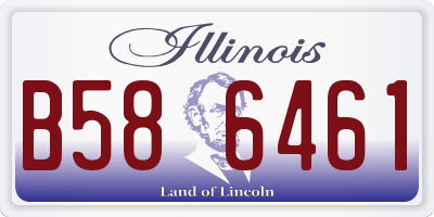IL license plate B586461