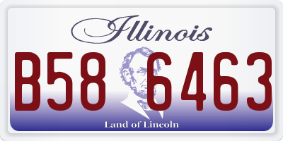 IL license plate B586463
