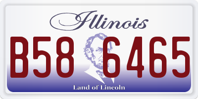 IL license plate B586465