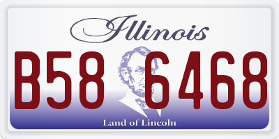 IL license plate B586468
