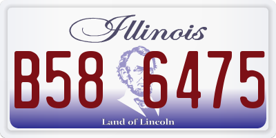 IL license plate B586475