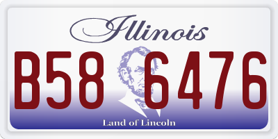 IL license plate B586476