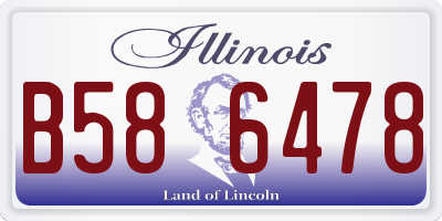 IL license plate B586478
