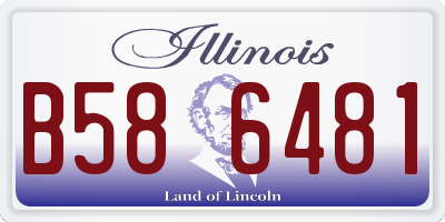 IL license plate B586481