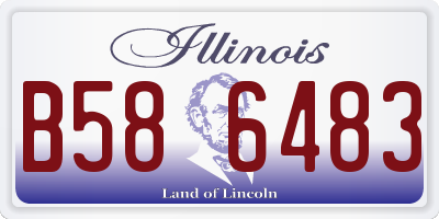 IL license plate B586483