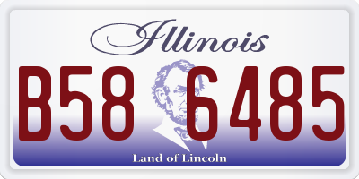 IL license plate B586485