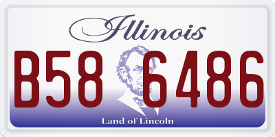 IL license plate B586486