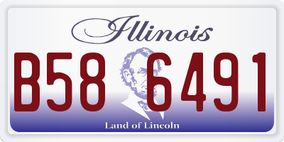 IL license plate B586491