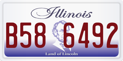 IL license plate B586492