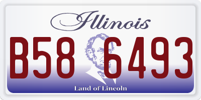 IL license plate B586493