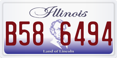 IL license plate B586494