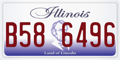IL license plate B586496