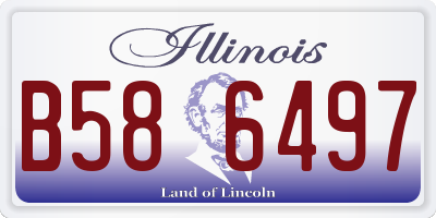 IL license plate B586497