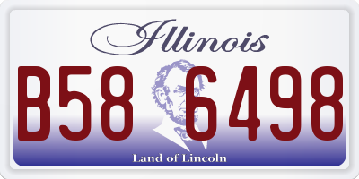 IL license plate B586498