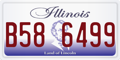 IL license plate B586499
