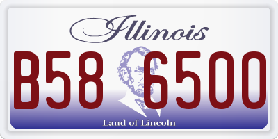 IL license plate B586500