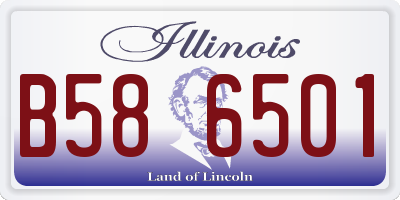 IL license plate B586501