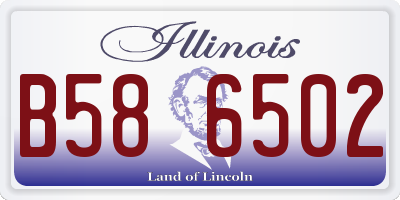IL license plate B586502