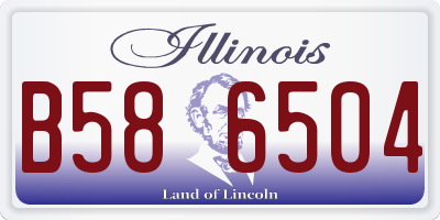 IL license plate B586504