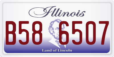 IL license plate B586507