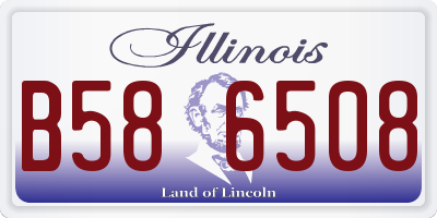 IL license plate B586508