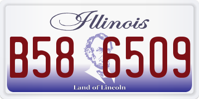 IL license plate B586509