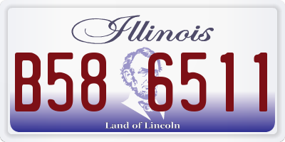 IL license plate B586511