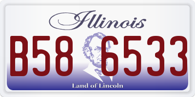 IL license plate B586533