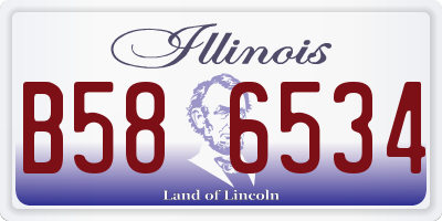 IL license plate B586534