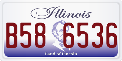 IL license plate B586536