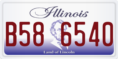 IL license plate B586540