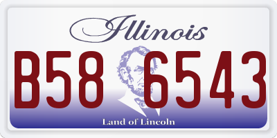 IL license plate B586543