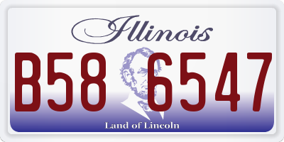 IL license plate B586547