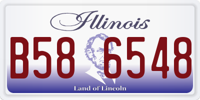 IL license plate B586548