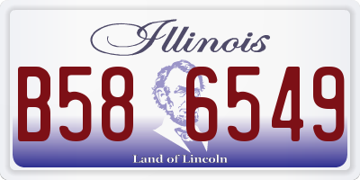 IL license plate B586549