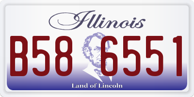 IL license plate B586551