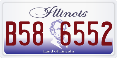 IL license plate B586552